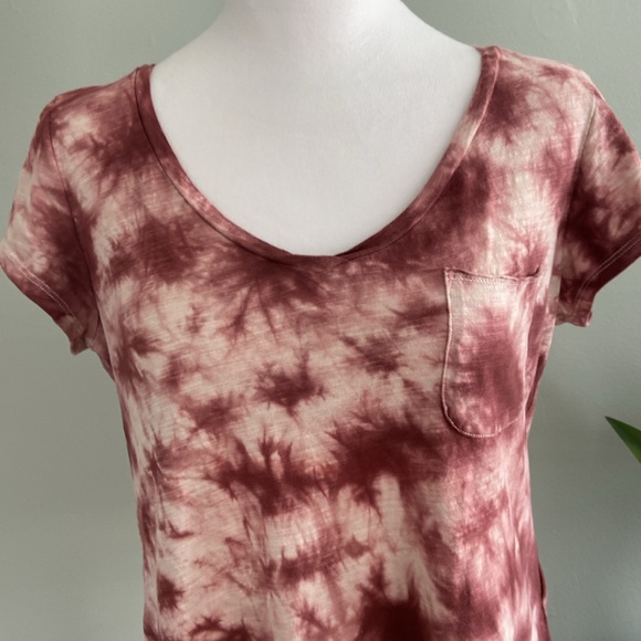 Anthropologie Porridge V-neck Tie Dye Tee Like New Size Small - Picture 2 of 6